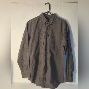 Men's Timberland Long Sleeve Button Up Dress Shirt With Checkered Pattern